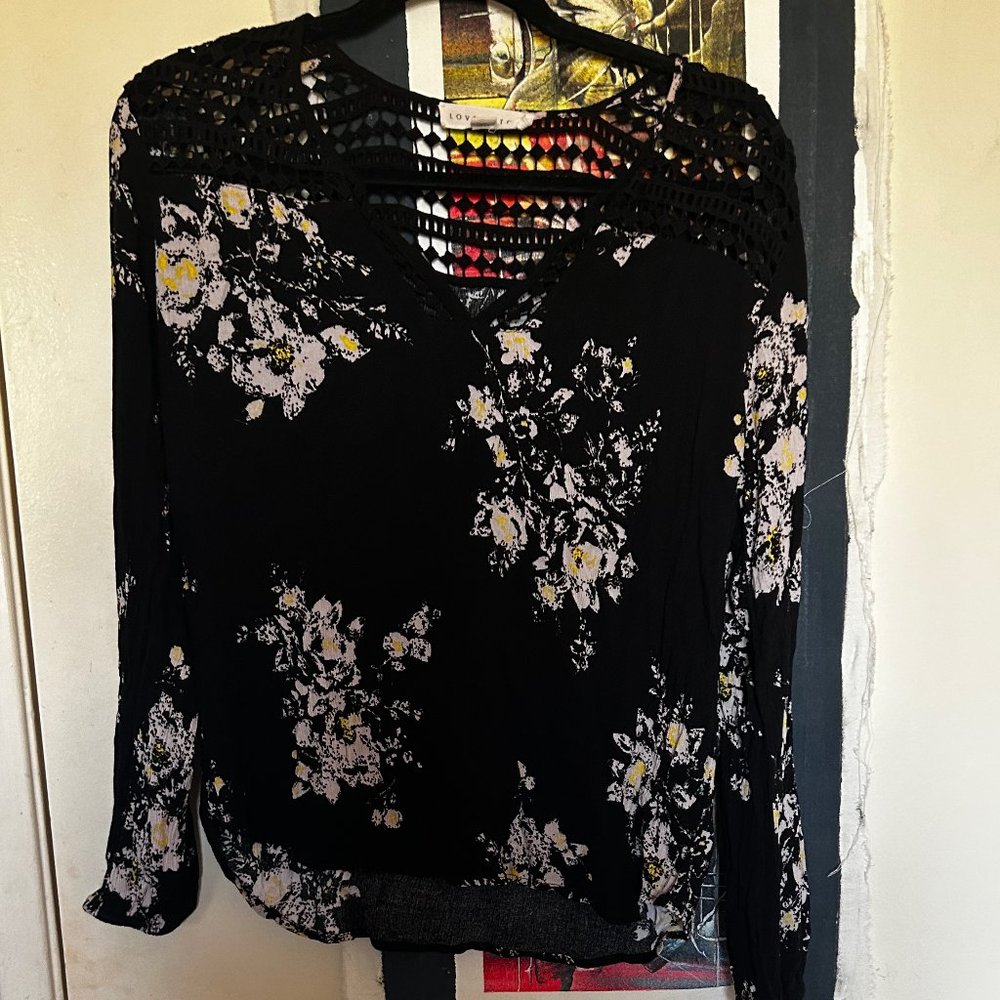 EUC Medium Black Blouse